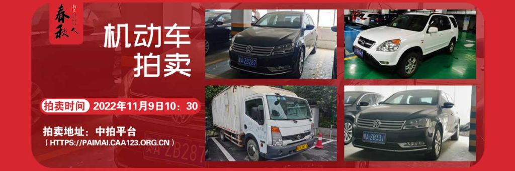 【11月09日】機(jī)動(dòng)車拍賣公告